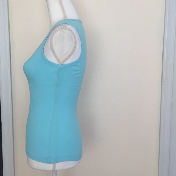 LAST ONE 👚 Beautiful soft ribbed teal tank top size S - Picture 6 of 8